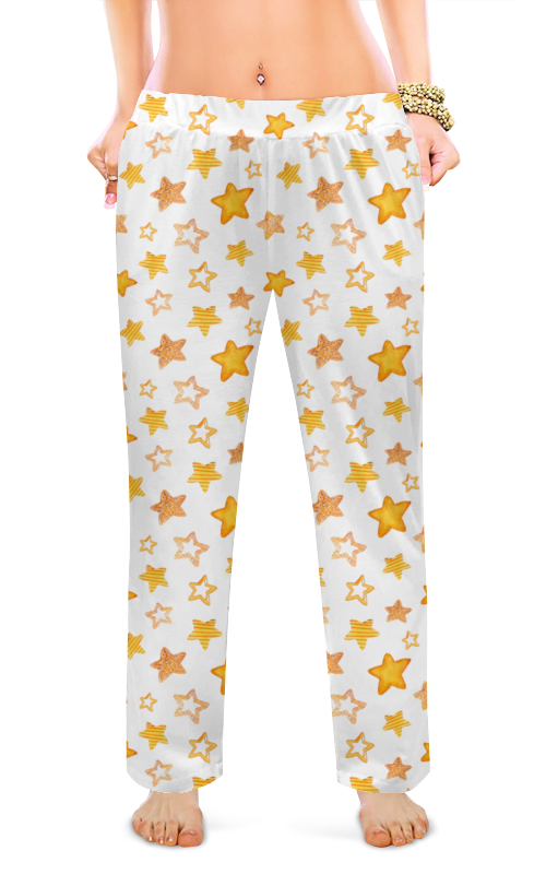 Printio Женские пижамные штаны Акварельные звезды printio женские пижамные штаны сверхчеловеческие формы
