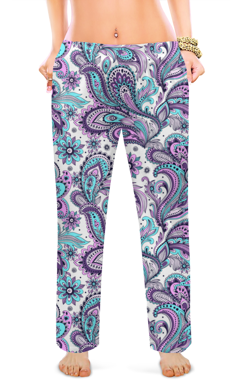 printio женские пижамные штаны дивные узоры Printio Женские пижамные штаны Мраморные узоры