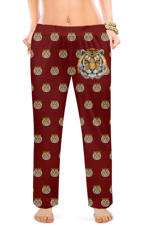 цена Printio Женские пижамные штаны Тигры
