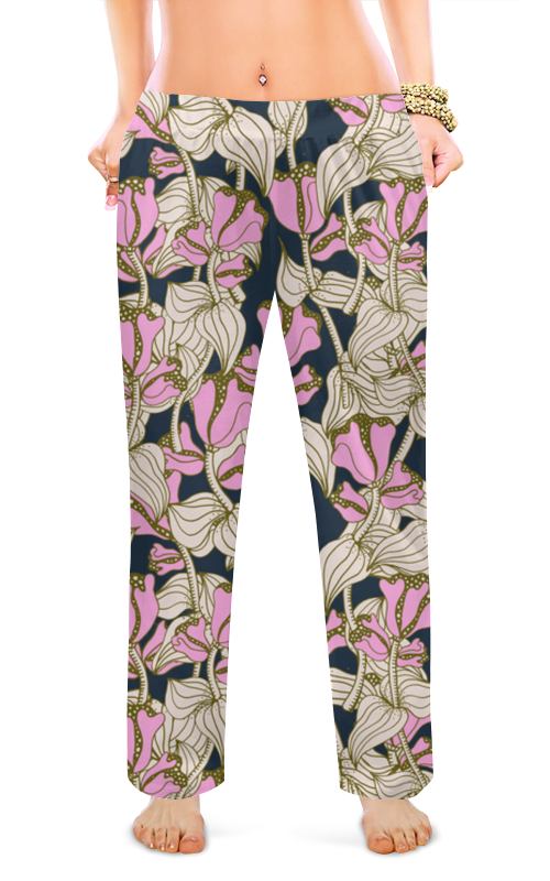 Printio Женские пижамные штаны Цветочный стиль printio женские пижамные штаны цветочный ковер