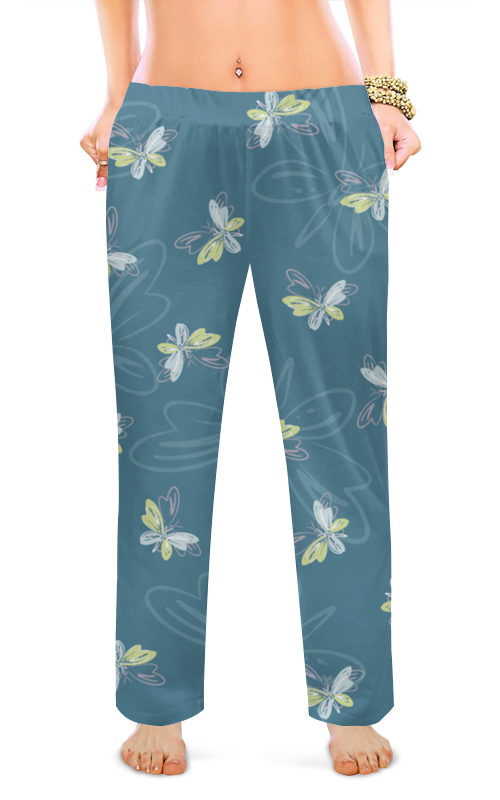 цена Printio Женские пижамные штаны Бабочки