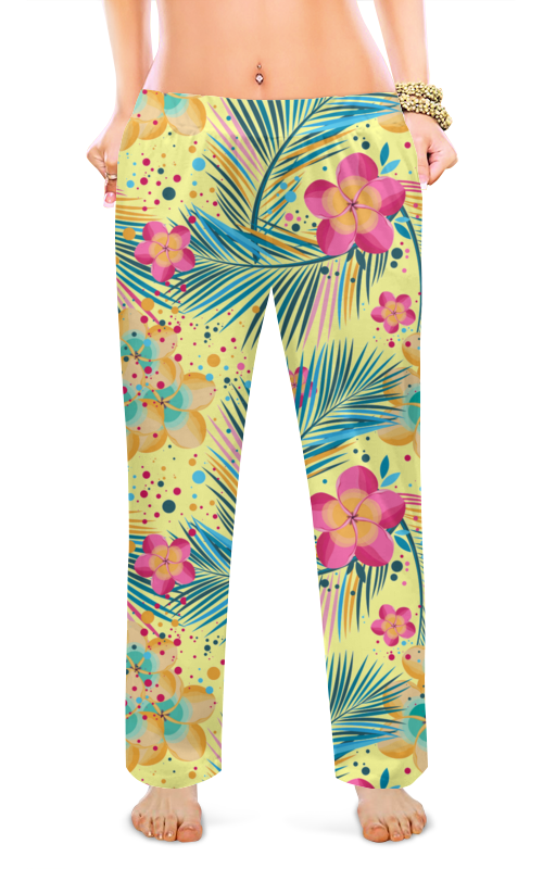 Printio Женские пижамные штаны Пестрые тропики printio тетрадь на клею пестрые тропики