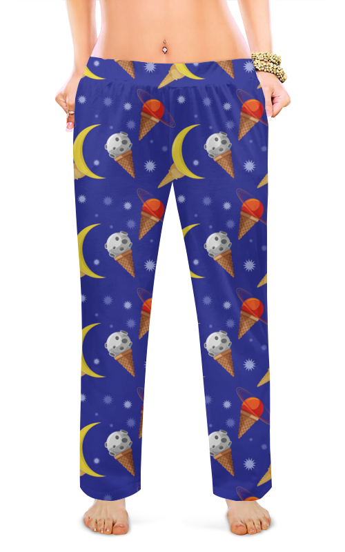 printio женские пижамные штаны космическое мороженое Printio Женские пижамные штаны Космическое мороженое