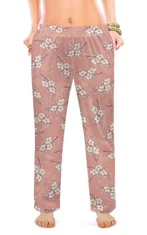 Printio Женские пижамные штаны Ветки цветущей вишни printio женские пижамные штаны ветки цветущей вишни