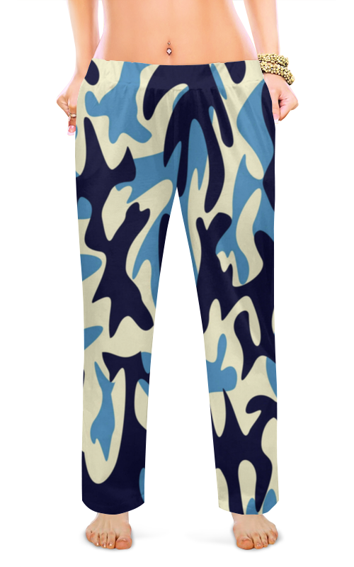 Printio Женские пижамные штаны Хаки милитари абстракция