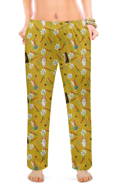 Printio Женские пижамные штаны Летний корги printio женские трусы слипы летний корги