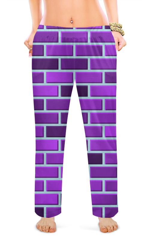 Printio Женские пижамные штаны Пурпурные кирпичи
