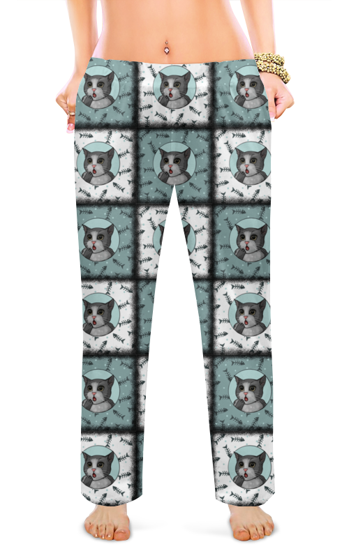 Printio Женские пижамные штаны Кошки фэнтези printio мужские пижамные штаны кошки фэнтези