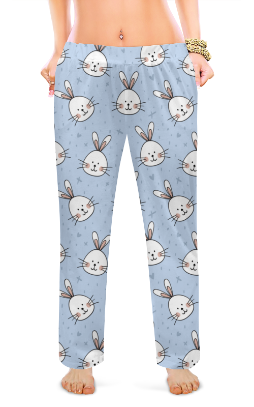 цена Printio Женские пижамные штаны Милый кролик