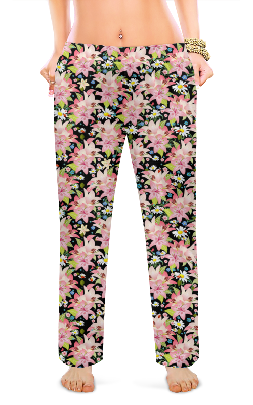 Printio Женские пижамные штаны Цветы printio женские пижамные штаны цветы