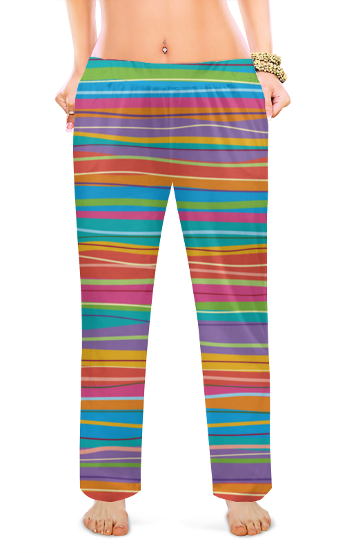 Printio Женские пижамные штаны Разноцветная абстракция