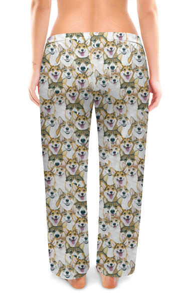 Заказать пижаму в Москве. Женские пижамные штаны коргимания от juliafast77 - готовые дизайны и нанесение принтов.