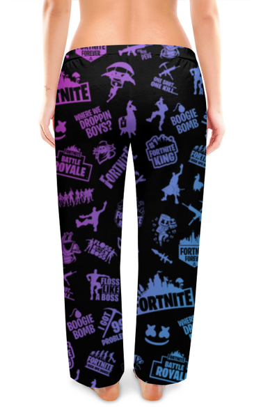 Заказать пижаму в Москве. Женские пижамные штаны FORTNITE от geekbox - готовые дизайны и нанесение принтов.