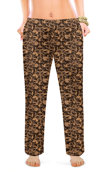 Заказать пижаму в Москве. Женские пижамные штаны Черепа от Leichenwagen - готовые дизайны и нанесение принтов.