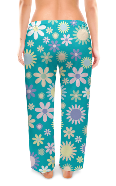 Заказать пижаму в Москве. Женские пижамные штаны цветы от solntse - готовые дизайны и нанесение принтов.