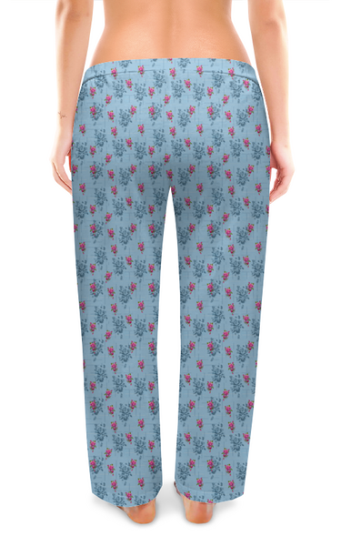 Заказать пижаму в Москве. Женские пижамные штаны Цветы  от T-shirt print  - готовые дизайны и нанесение принтов.