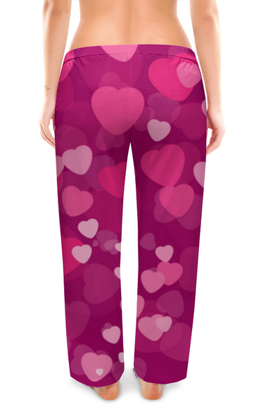 Заказать пижаму в Москве. Женские пижамные штаны Сердца страсти от IrinkaArt  - готовые дизайны и нанесение принтов.