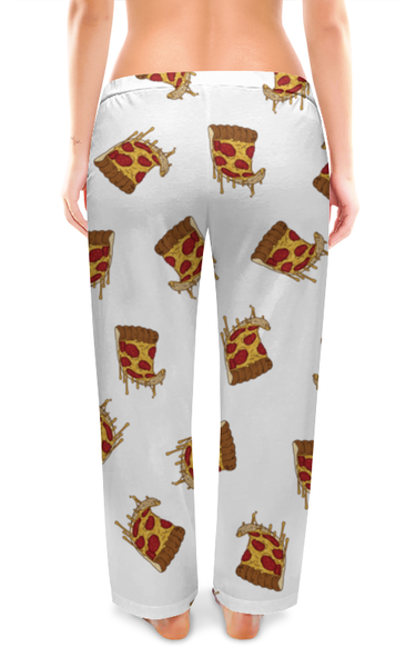 Заказать пижаму в Москве. Женские пижамные штаны Пицца от Nos  - готовые дизайны и нанесение принтов.