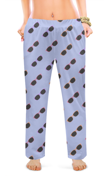Заказать пижаму в Москве. Женские пижамные штаны Разноцветные очки от bd-art  - готовые дизайны и нанесение принтов.