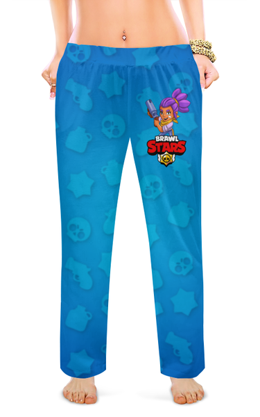 Заказать пижаму в Москве. Женские пижамные штаны BRAWL STARS SHELLY  от geekbox - готовые дизайны и нанесение принтов.