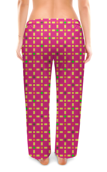 Заказать пижаму в Москве. Женские пижамные штаны Розовый узор от valezar - готовые дизайны и нанесение принтов.
