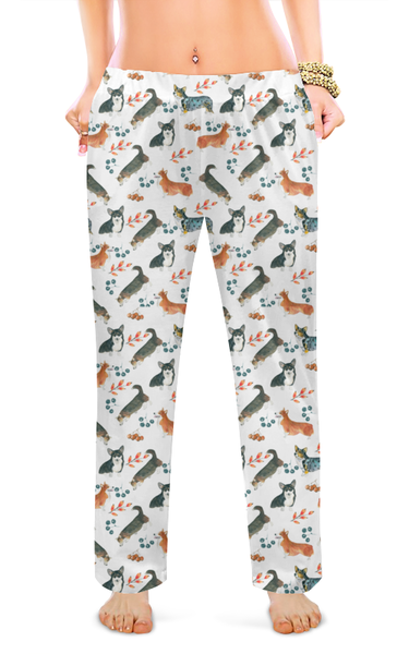Заказать пижаму в Москве. Женские пижамные штаны лесные мотивы от juliafast77 - готовые дизайны и нанесение принтов.