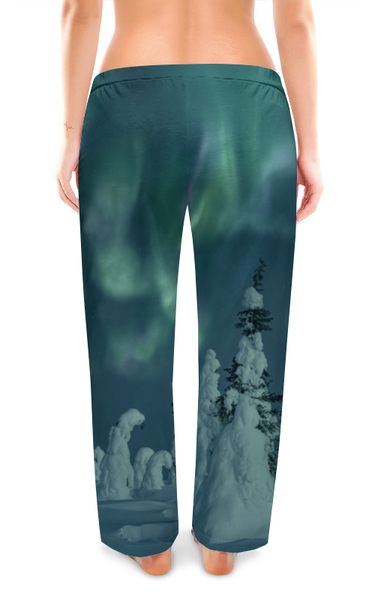 Заказать пижаму в Москве. Женские пижамные штаны Северное сияние от Cate T Archer - готовые дизайны и нанесение принтов.