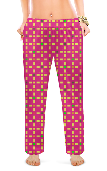 Заказать пижаму в Москве. Женские пижамные штаны Розовый узор от valezar - готовые дизайны и нанесение принтов.