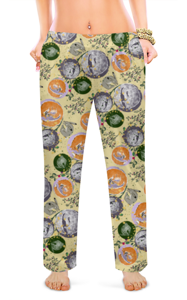 Заказать пижаму в Москве. Женские пижамные штаны FOREST DREAMS от ELENA ZHARINOVA - готовые дизайны и нанесение принтов.