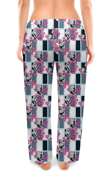 Заказать пижаму в Москве. Женские пижамные штаны Сакура  от T-shirt print  - готовые дизайны и нанесение принтов.