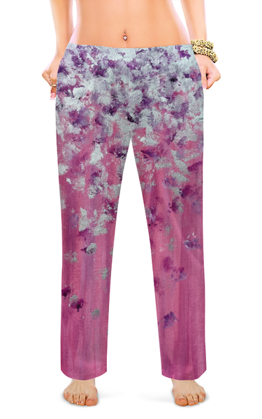 Заказать пижаму в Москве. Женские пижамные штаны Розовое настроение от d_ari.design@mail.ru - готовые дизайны и нанесение принтов.