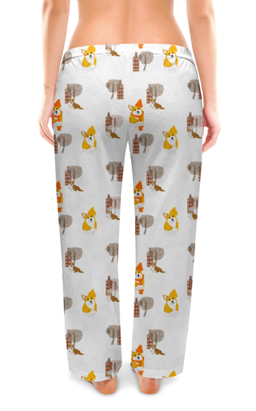 Заказать пижаму в Москве. Женские пижамные штаны Корги  от juliafast77 - готовые дизайны и нанесение принтов.