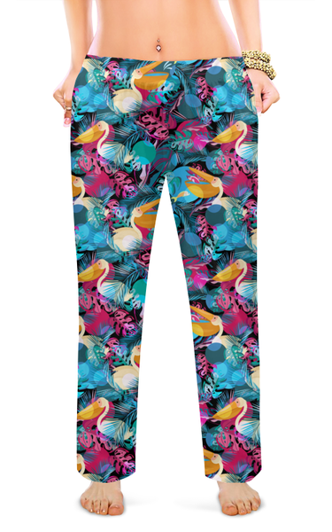 Заказать пижаму в Москве. Женские пижамные штаны Тропические грёзы от IrinkaArt  - готовые дизайны и нанесение принтов.
