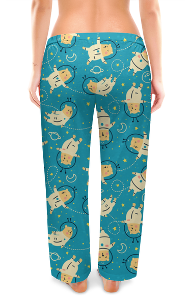 Заказать пижаму в Москве. Женские пижамные штаны В космосе от T-shirt print  - готовые дизайны и нанесение принтов.