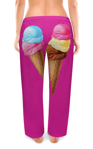 Заказать пижаму в Москве. Женские пижамные штаны Мороженка от PINK  - готовые дизайны и нанесение принтов.