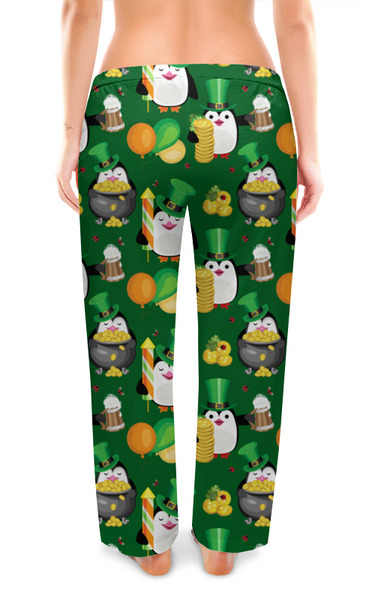 Заказать пижаму в Москве. Женские пижамные штаны Веселые пингвины от IrinkaArt  - готовые дизайны и нанесение принтов.