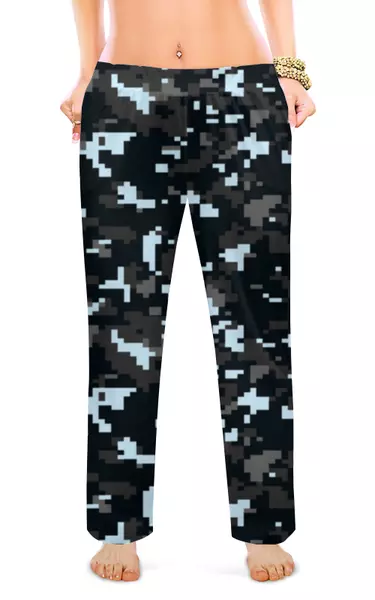 Заказать пижаму в Москве. Женские пижамные штаны Камуфляж от oneredfoxstore@gmail.com - готовые дизайны и нанесение принтов.