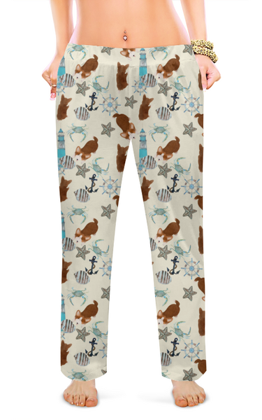Заказать пижаму в Москве. Женские пижамные штаны морской сон от juliafast77 - готовые дизайны и нанесение принтов.