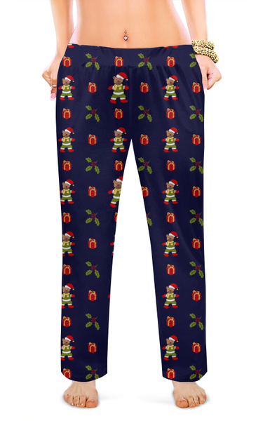 Заказать пижаму в Москве. Женские пижамные штаны Рождественский сон от T-shirt print  - готовые дизайны и нанесение принтов.