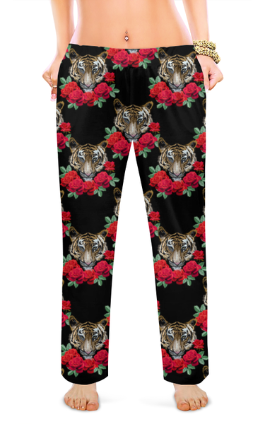 Заказать пижаму в Москве. Женские пижамные штаны Шикарные тигры от ПРИНТЫ ПЕЧАТЬ  - готовые дизайны и нанесение принтов.
