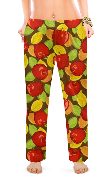 Заказать пижаму в Москве. Женские пижамные штаны ЯБЛОЧКО от robus - готовые дизайны и нанесение принтов.