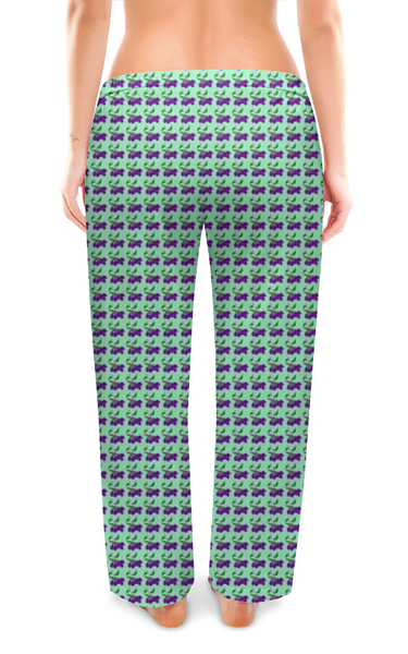 Заказать пижаму в Москве. Женские пижамные штаны Сливы от Лана  - готовые дизайны и нанесение принтов.