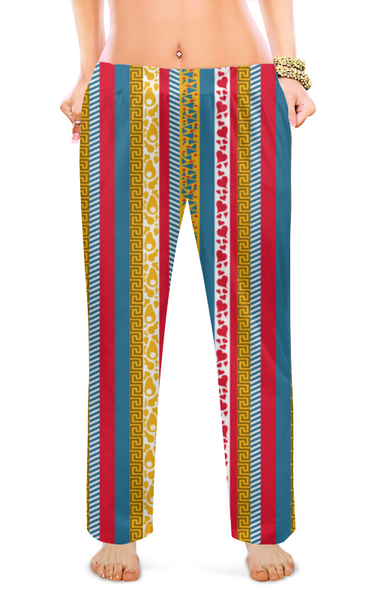 Заказать пижаму в Москве. Женские пижамные штаны FUSION STRIPS от ELENA ZHARINOVA - готовые дизайны и нанесение принтов.