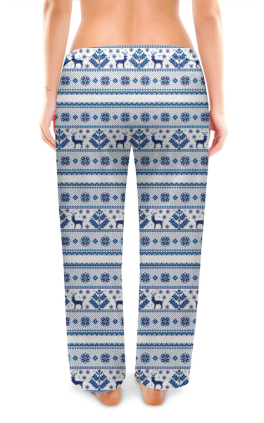 Заказать пижаму в Москве. Женские пижамные штаны новый год от queen  - готовые дизайны и нанесение принтов.