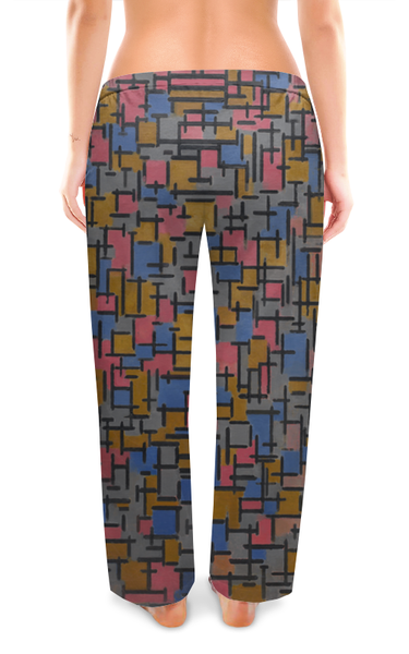 Заказать пижаму в Москве. Женские пижамные штаны Композиция (Питер Мондриан) от trend - готовые дизайны и нанесение принтов.
