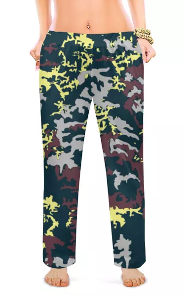 Заказать пижаму в Москве. Женские пижамные штаны Камуфляж от oneredfoxstore@gmail.com - готовые дизайны и нанесение принтов.