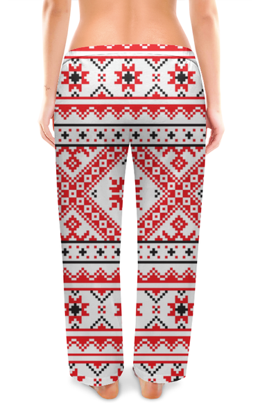 Заказать пижаму в Москве. Женские пижамные штаны хохлома от solntse - готовые дизайны и нанесение принтов.