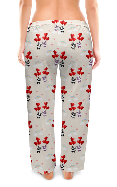Заказать пижаму в Москве. Женские пижамные штаны Панды от queen  - готовые дизайны и нанесение принтов.