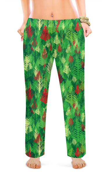 Заказать пижаму в Москве. Женские пижамные штаны Яркие абстрактные деревья от IrinkaArt  - готовые дизайны и нанесение принтов.