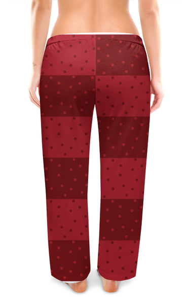 Заказать пижаму в Москве. Женские пижамные штаны Красный геометрический узор от valezar - готовые дизайны и нанесение принтов.